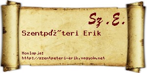 Szentpéteri Erik névjegykártya